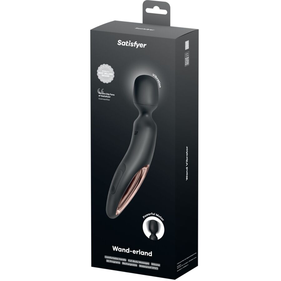 Satisfyer Wand Erland - Massaggiatore wand - in mano per le dimensioni