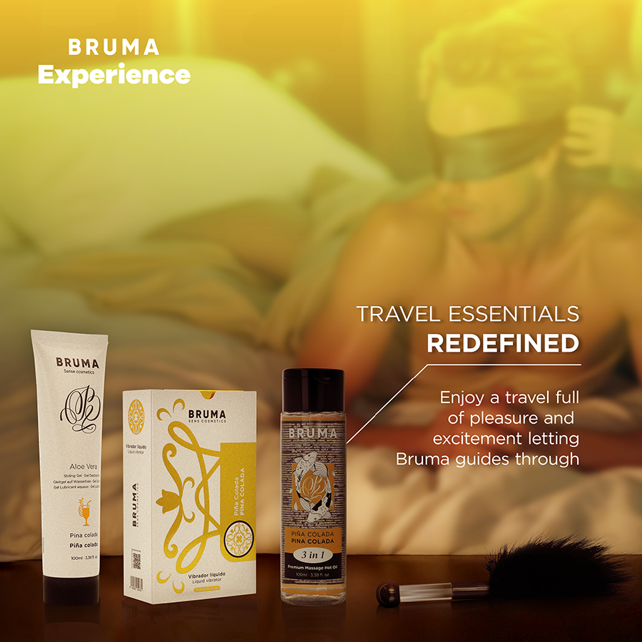 Bruma Xperience Kit Vibro Pina Colada Dolce Tentazione - Olio da massaggio, kit da 3 - retro