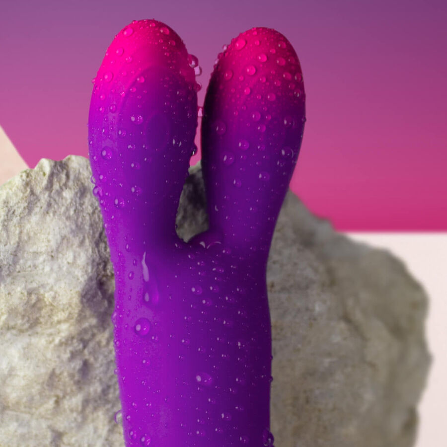 Rocks-Off Flessibile Glo Girl Bunny - Massaggiatore doppio - nella confezione