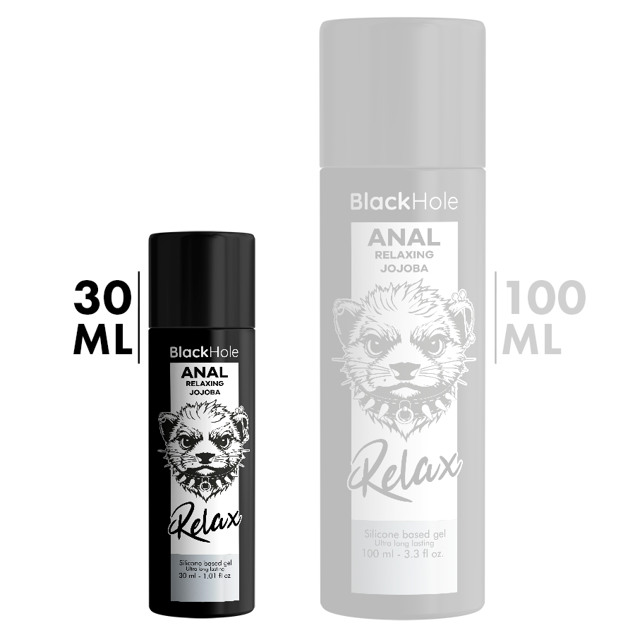 Black Hole Rilassante Jojoba Relax 30 ml - Lubrificante, kit da 3 - vista laterale