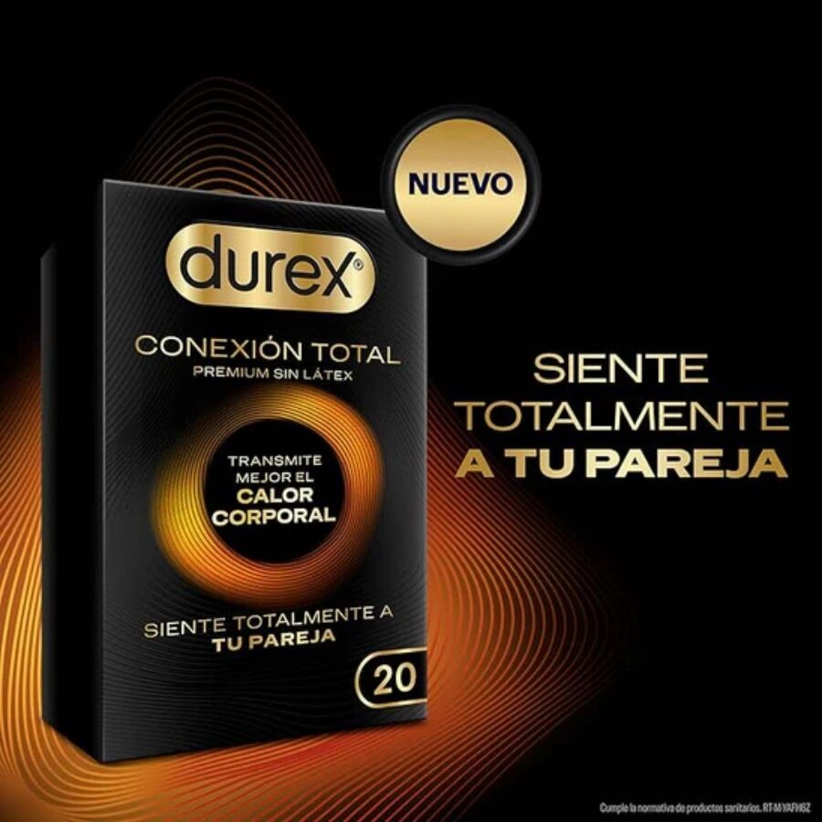 Durex Total Connection Ultra Fine Plus Senza Lattice 10 pezzi - Preservativi, kit da 3 - vista laterale