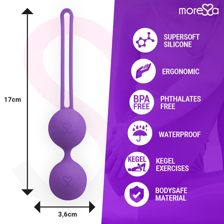 Moressa Osian Tre Premium - Palline Kegel, colore lilla - nella confezione
