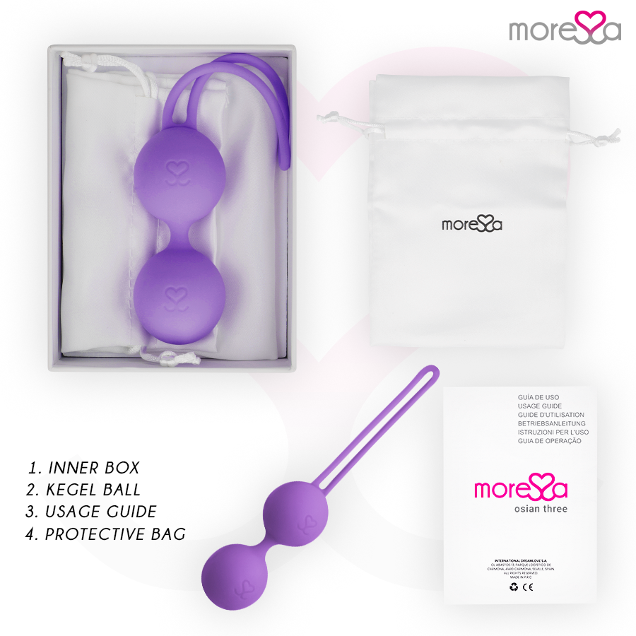 Moressa Osian Tre Premium - Palline Kegel, colore lilla - retro