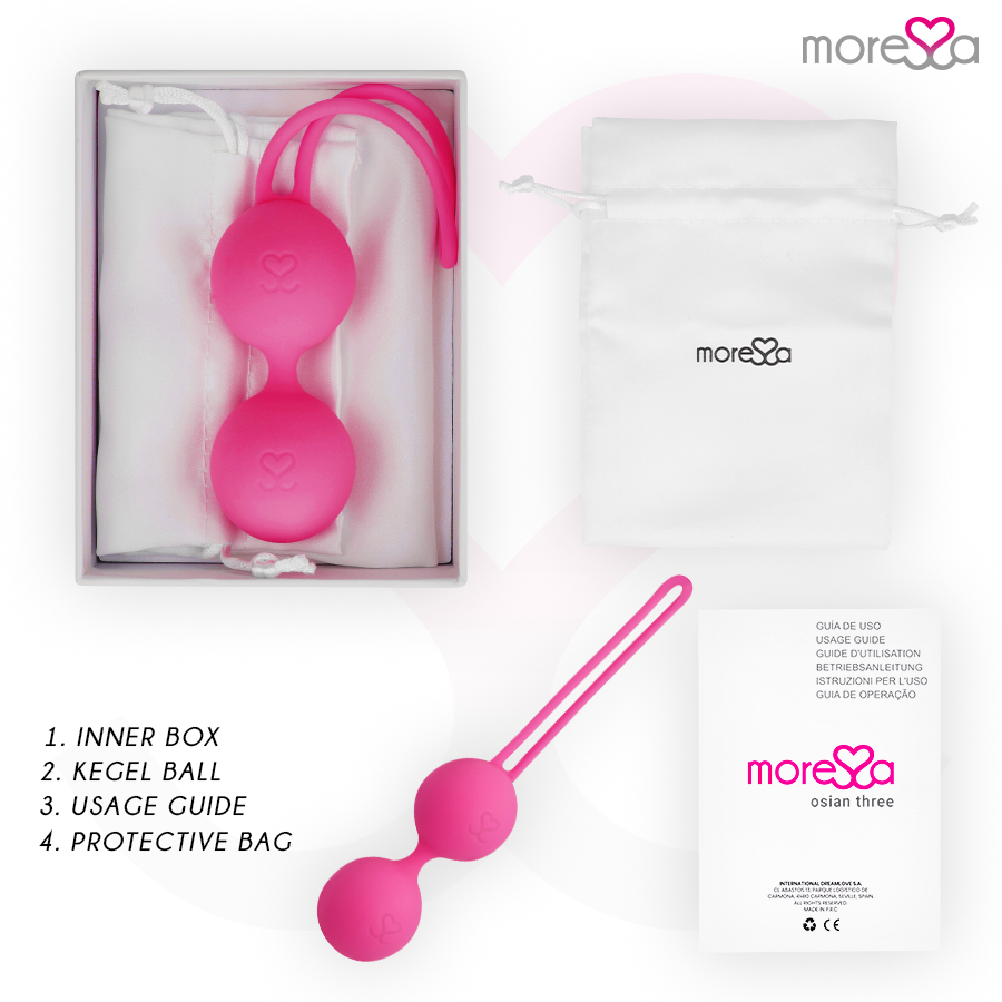 Moressa Osian Tre Premium - Palline Kegel, colore rosa - retro