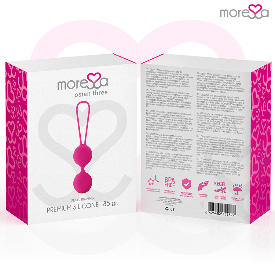 Moressa Osian Tre Premium - Palline Kegel, colore rosa - vista frontale