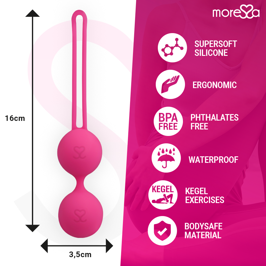 Moressa Osian Due - Palline Kegel, colore rosa - nella confezione