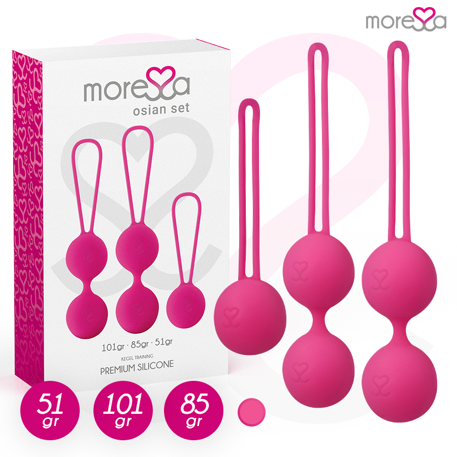 Moressa Osian Premium - Palline Kegel, colore rosa one 51 two 101 three 85