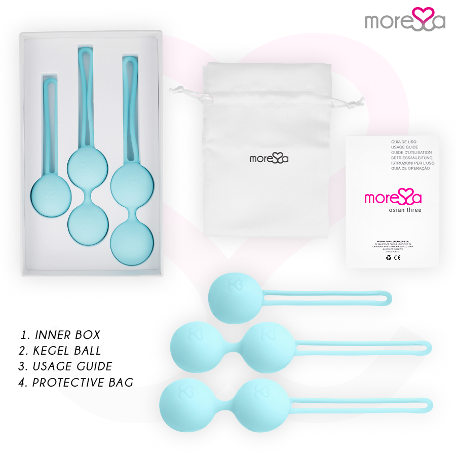 Moressa Osian Premium - Palline Kegel, colore turchese - retro