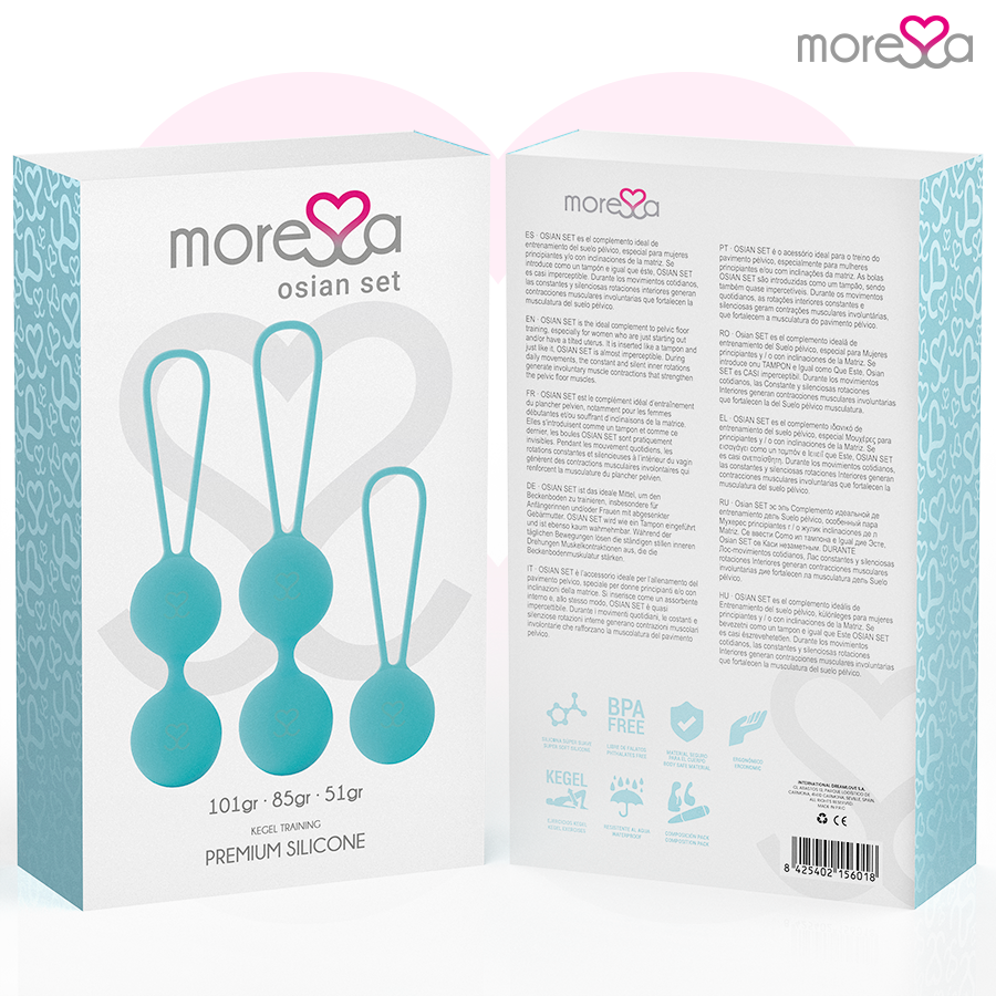 Moressa Osian Premium - Palline Kegel, colore turchese - vista frontale