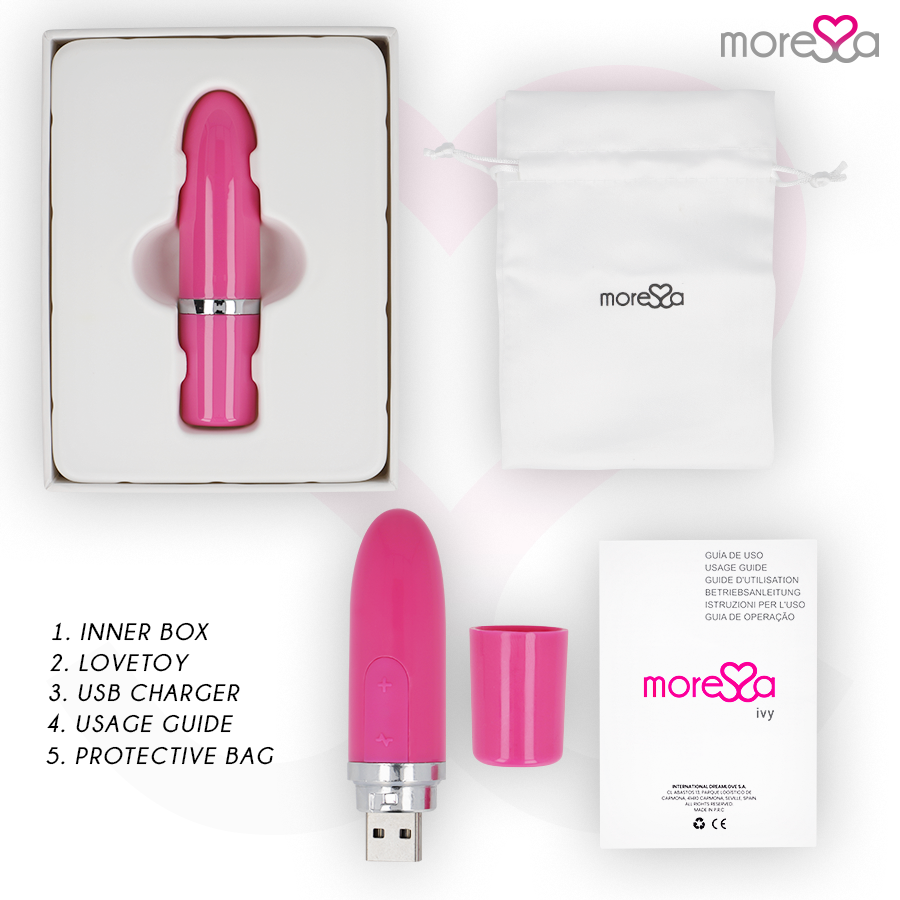 Moressa Ivy - Mini massaggiatore, colore rosa - retro