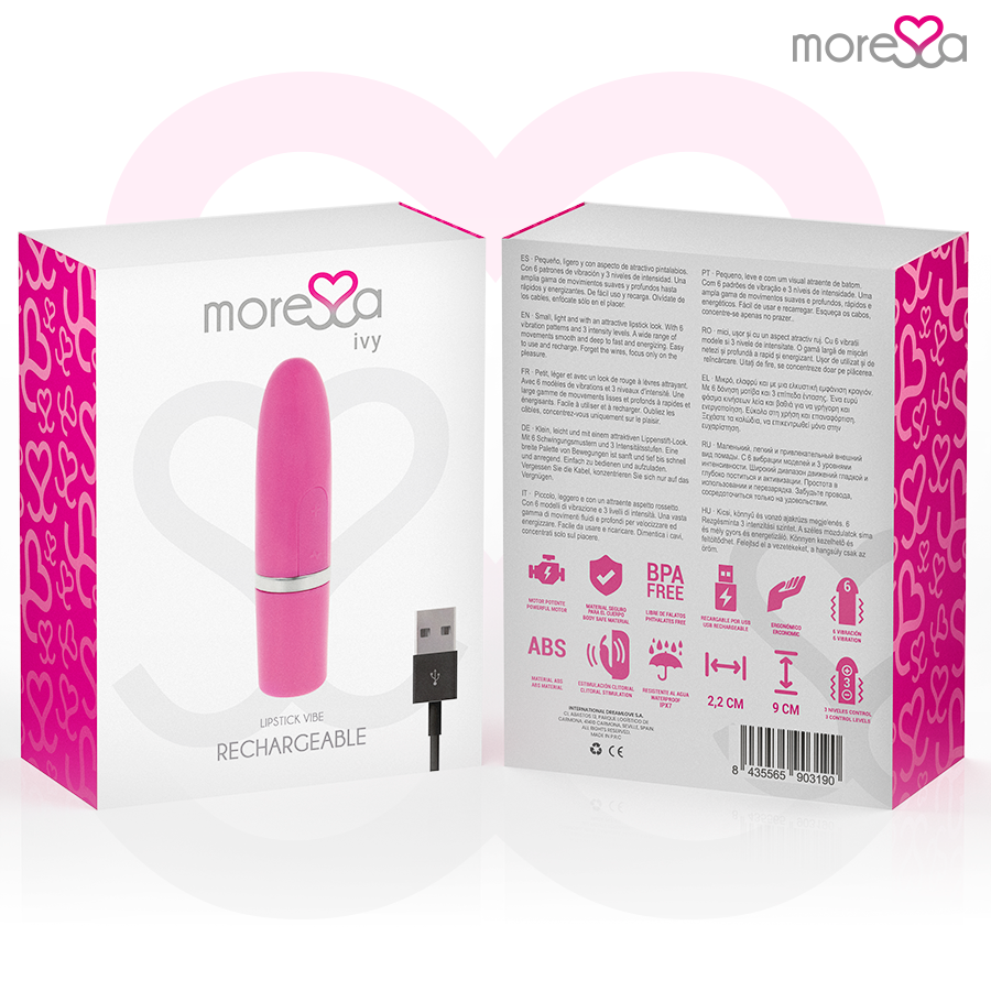Moressa Ivy - Mini massaggiatore, colore rosa - vista frontale