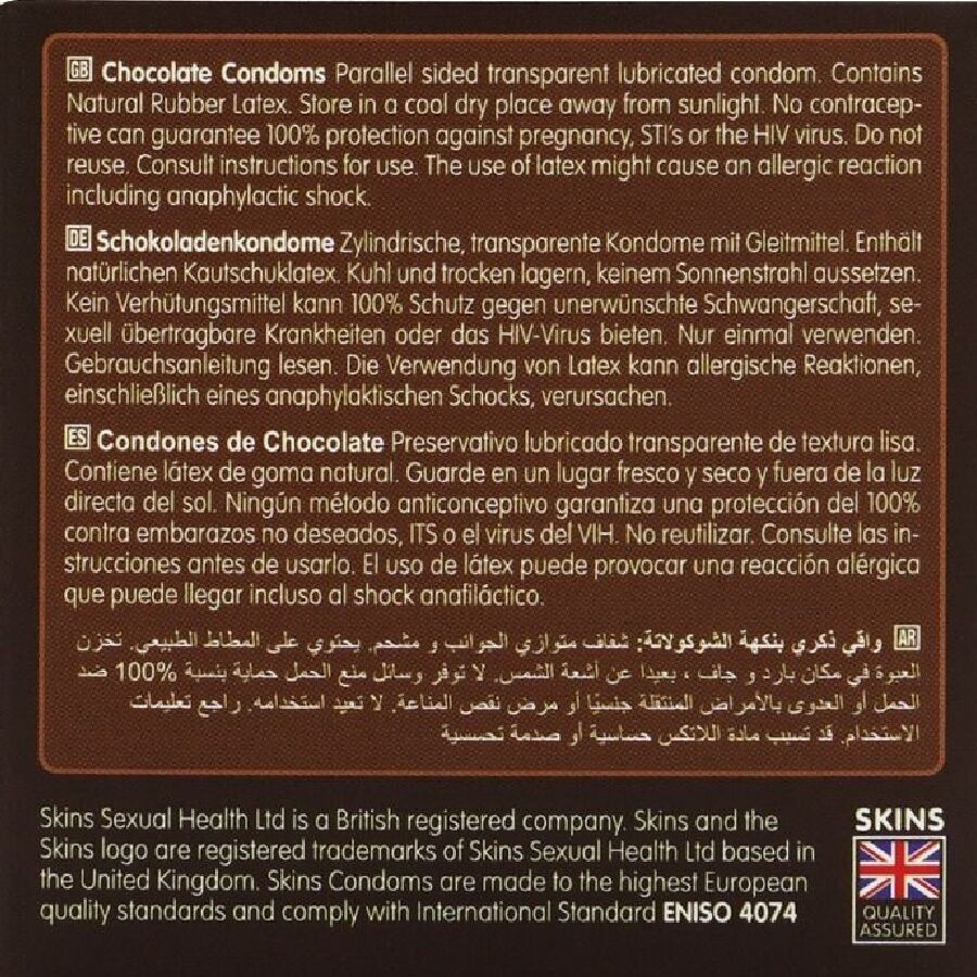 Skins Premium AL Cioccolato - Preservativi, kit da 3 - nella confezione