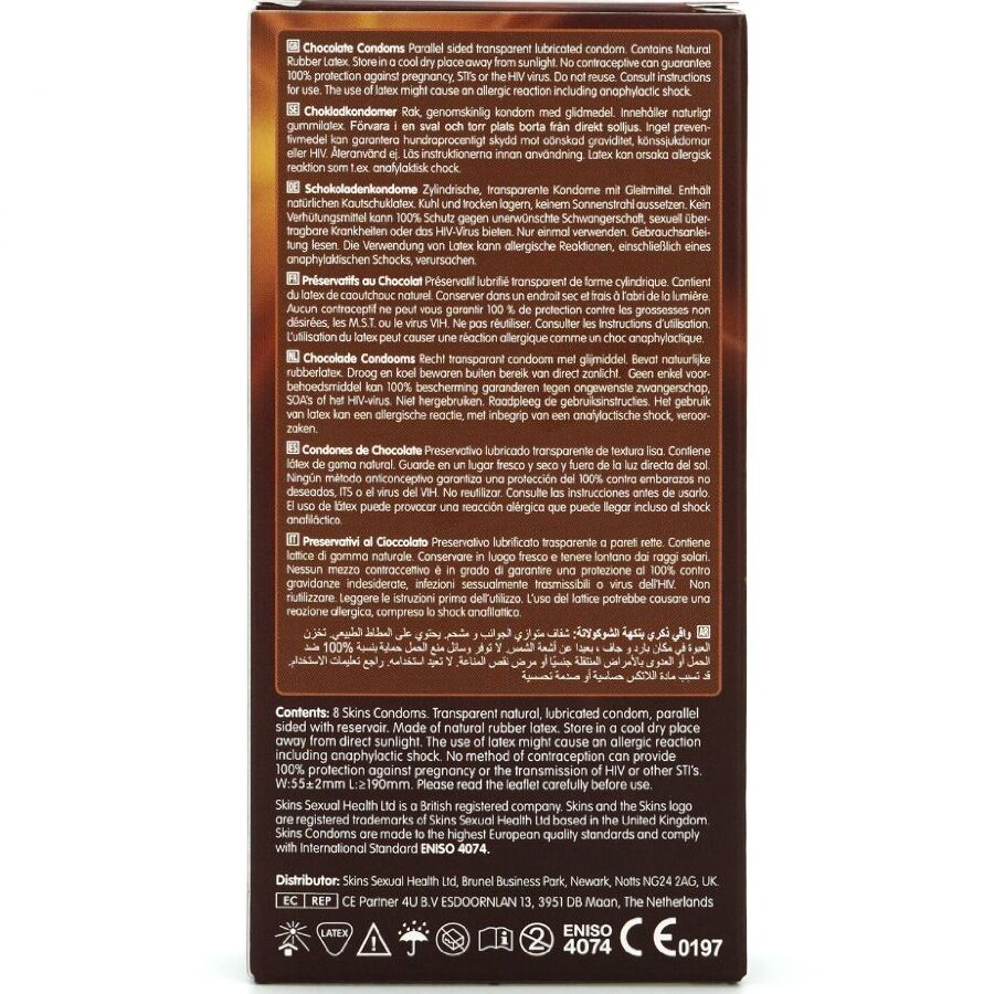 Skins Premium AL Cioccolato - Preservativi, kit da 3 - nella confezione