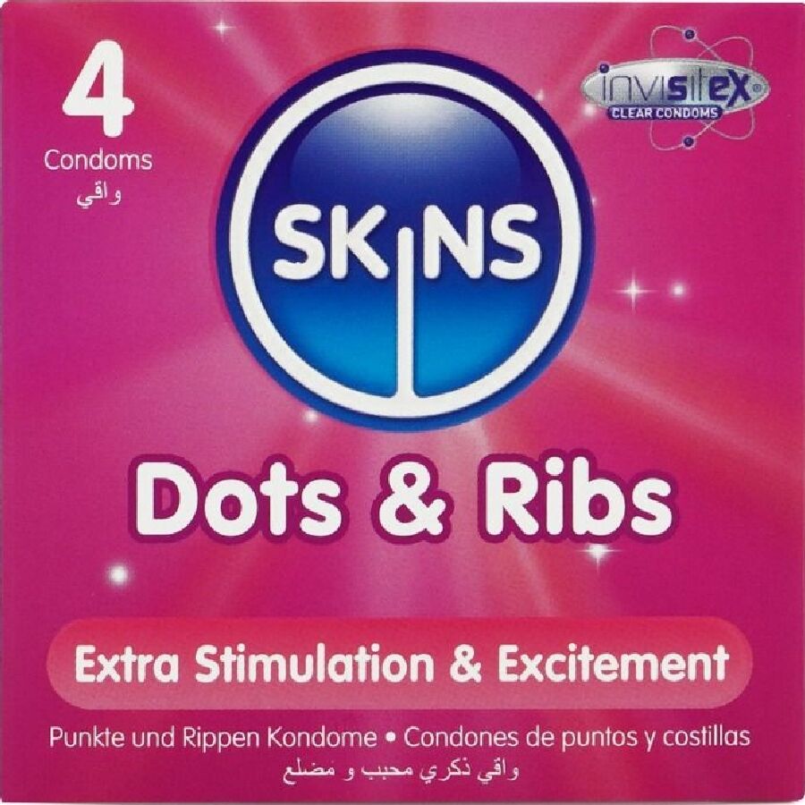 Skins Dots Ribs Premium Condoms - Preservativi, kit da 3