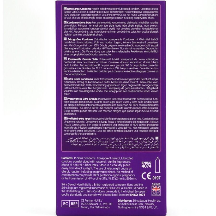 Skins Large Premium - Preservativi, kit da 3 - nella confezione