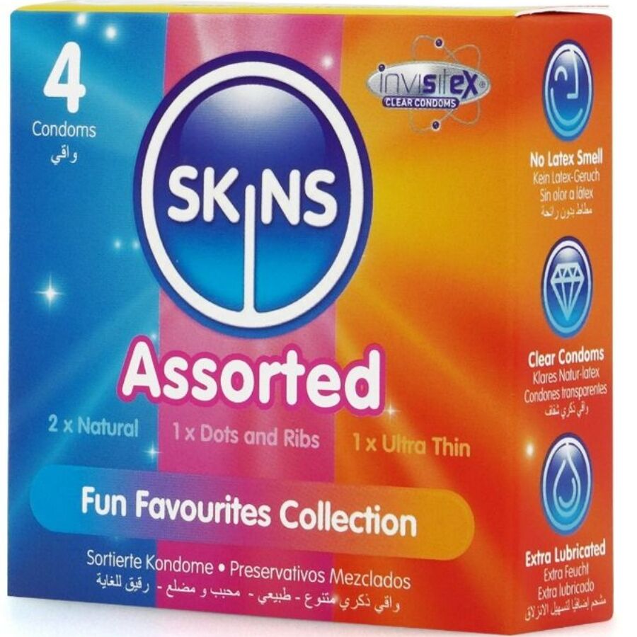 Skins Assortiti Premium - Preservativi, kit da 3 - vista laterale