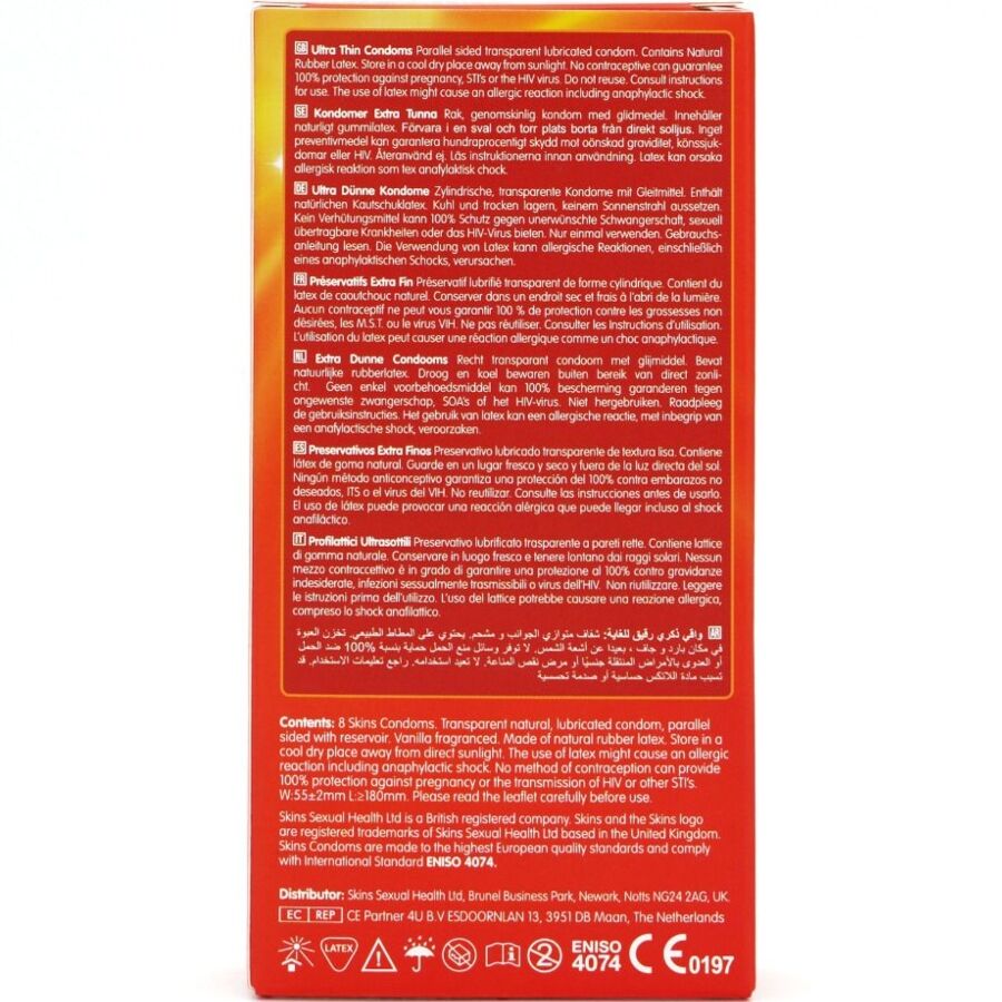 Skins Ultra Sottili Premium - Preservativi, kit da 3 - nella confezione