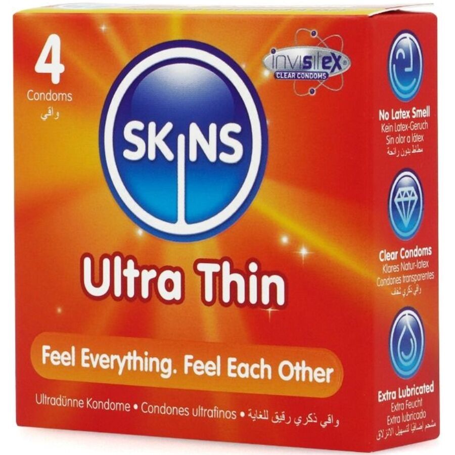 Skins Ultra Sottili Premium - Preservativi, kit da 3 - vista laterale