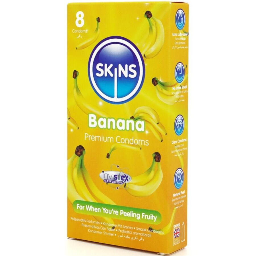 Skins Banana Premium - Preservativi, kit da 3 - vista laterale