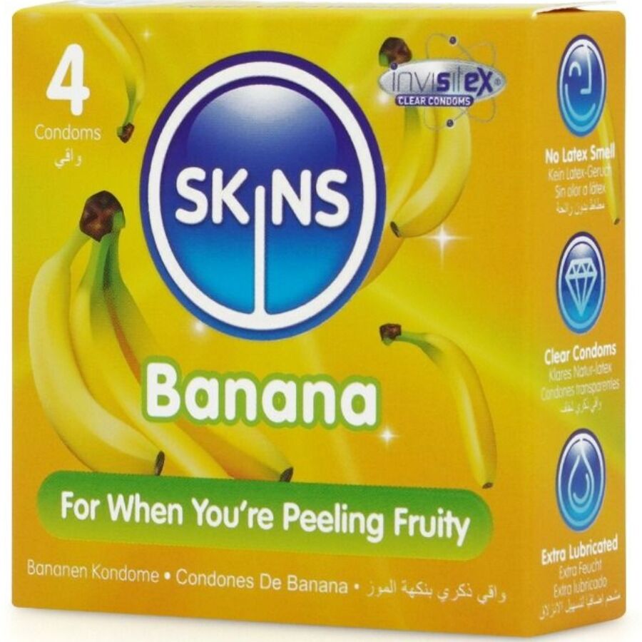 Skins Banana Premium - Preservativi, kit da 3 - vista laterale