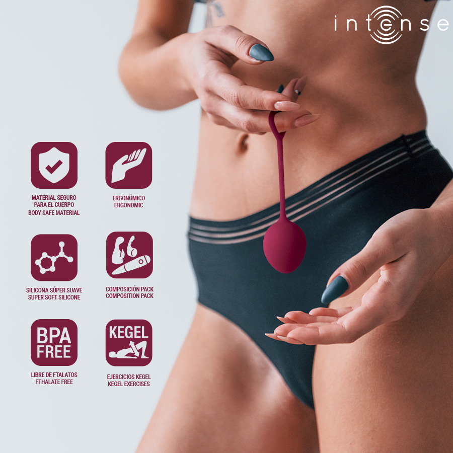 Intense Kit Palline Kegel Charli - Palline Kegel, colore bordeaux - retro