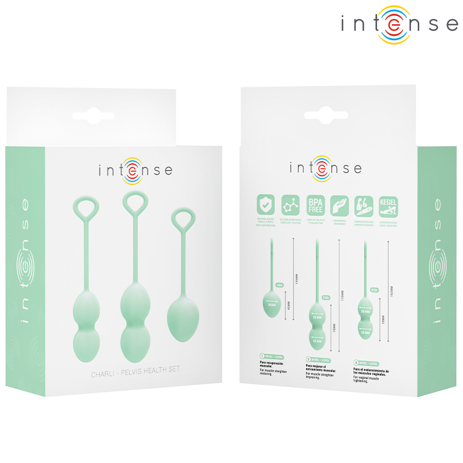 Intense Kit Palline Kegel Charli - Palline Kegel, colore verde chiaro - vista frontale