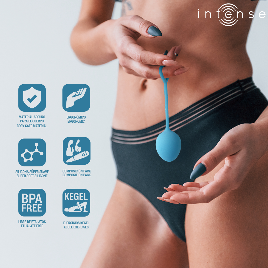 Intense Kit Palline Kegel Charli - Palline Kegel, colore blu - retro