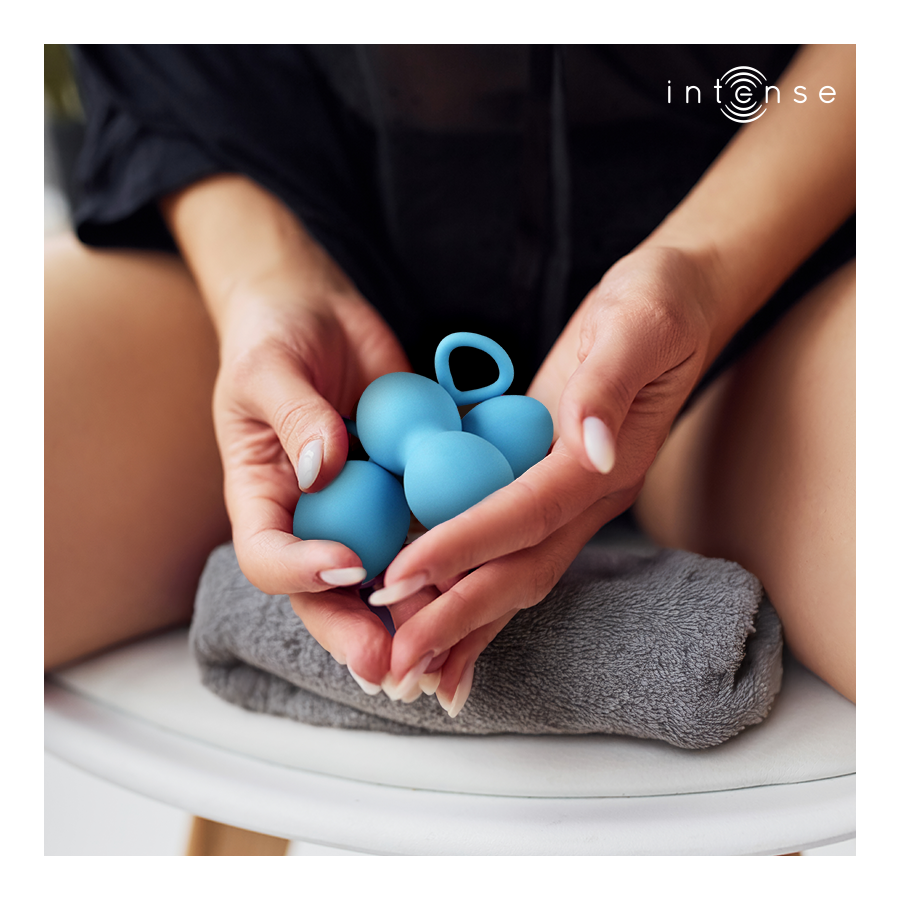 Intense Kit Palline Kegel Charli - Palline Kegel, colore blu - vista laterale