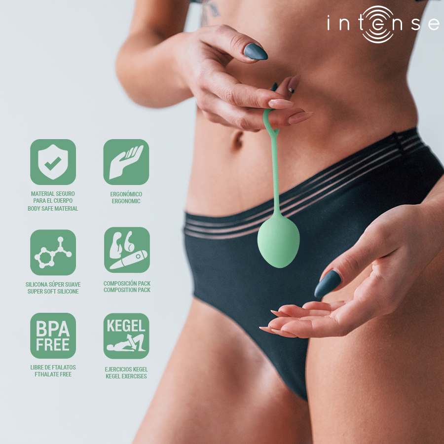 Intense Kit Palline Kegel Charli - Palline Kegel, colore verde chiaro - retro