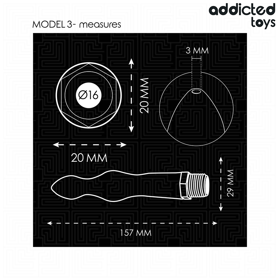 Addicted Toys Pulitore - Accessorio intimo - in mano per le dimensioni