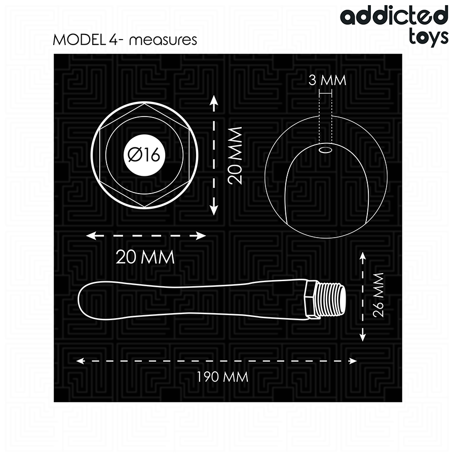 Addicted Toys Pulitore - Accessorio intimo - in mano per le dimensioni