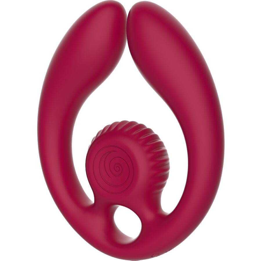 Snail Vibe Gizi Duo - Massaggiatore di coppia, colore bordeaux - nella confezione