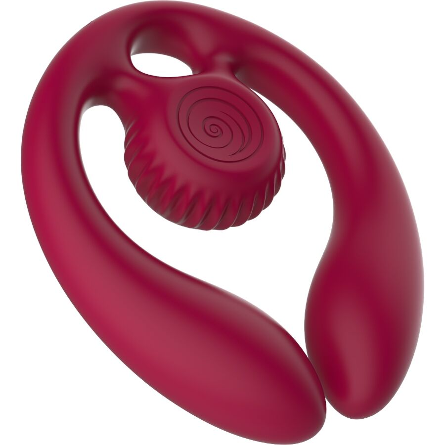 Snail Vibe Gizi Duo - Massaggiatore di coppia, colore bordeaux - vista laterale