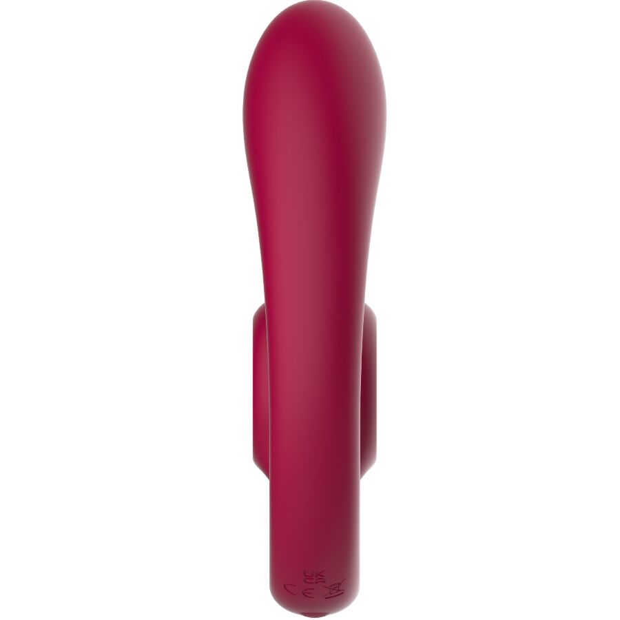 Snail Vibe Gizi Duo - Massaggiatore di coppia, colore bordeaux - in mano per le dimensioni
