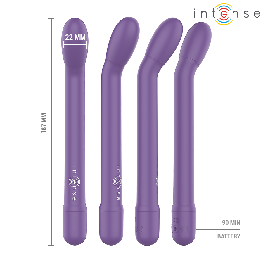 Intense Karlie - Massaggiatore ad aria pulsata, colore viola - vista laterale