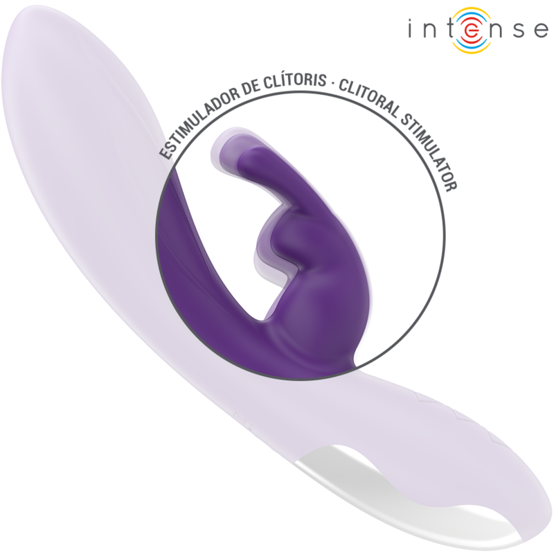 Intense Randall - Massaggiatore doppio, colore viola - in mano per le dimensioni