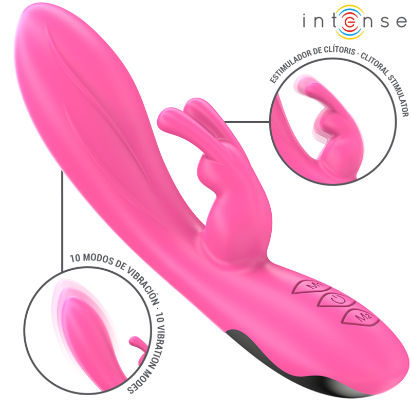 Intense Randall - Massaggiatore doppio, colore rosa - vista laterale