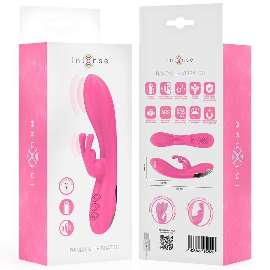Intense Randall - Massaggiatore doppio, colore rosa - vista laterale