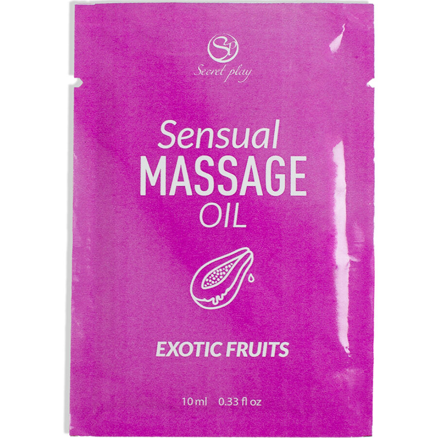 Secretplay Monodose AI Frutti Esotici 10 ml - Olio da massaggio, kit da 3