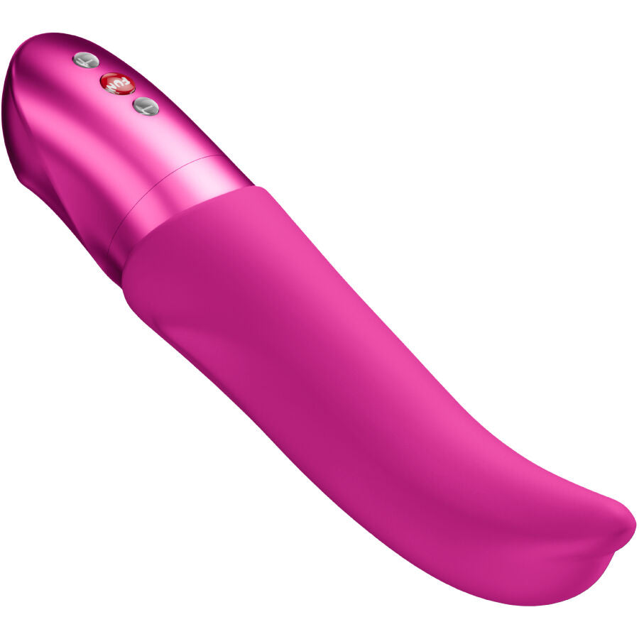 Fun Factory Diva Dolphin - Massaggiatore curvo, colore magenta - vista laterale