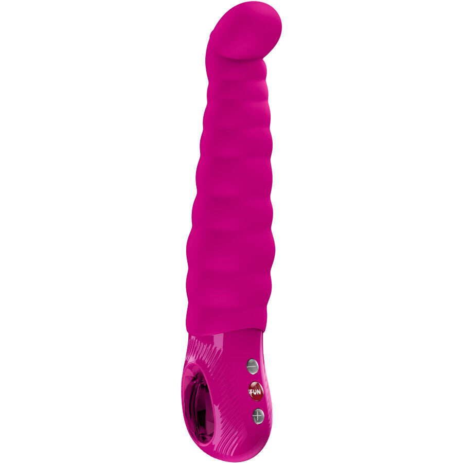Fun Factory Patchy Paul - Massaggiatore curvo, colore spot magenta - vista laterale