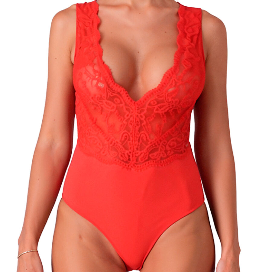 Passion Evalie - Body, colore rosso - vista laterale
