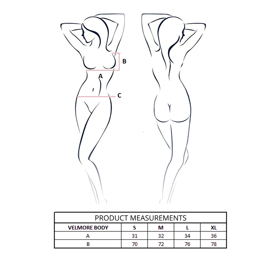Passion Velmore - Body, colore nero - nella confezione