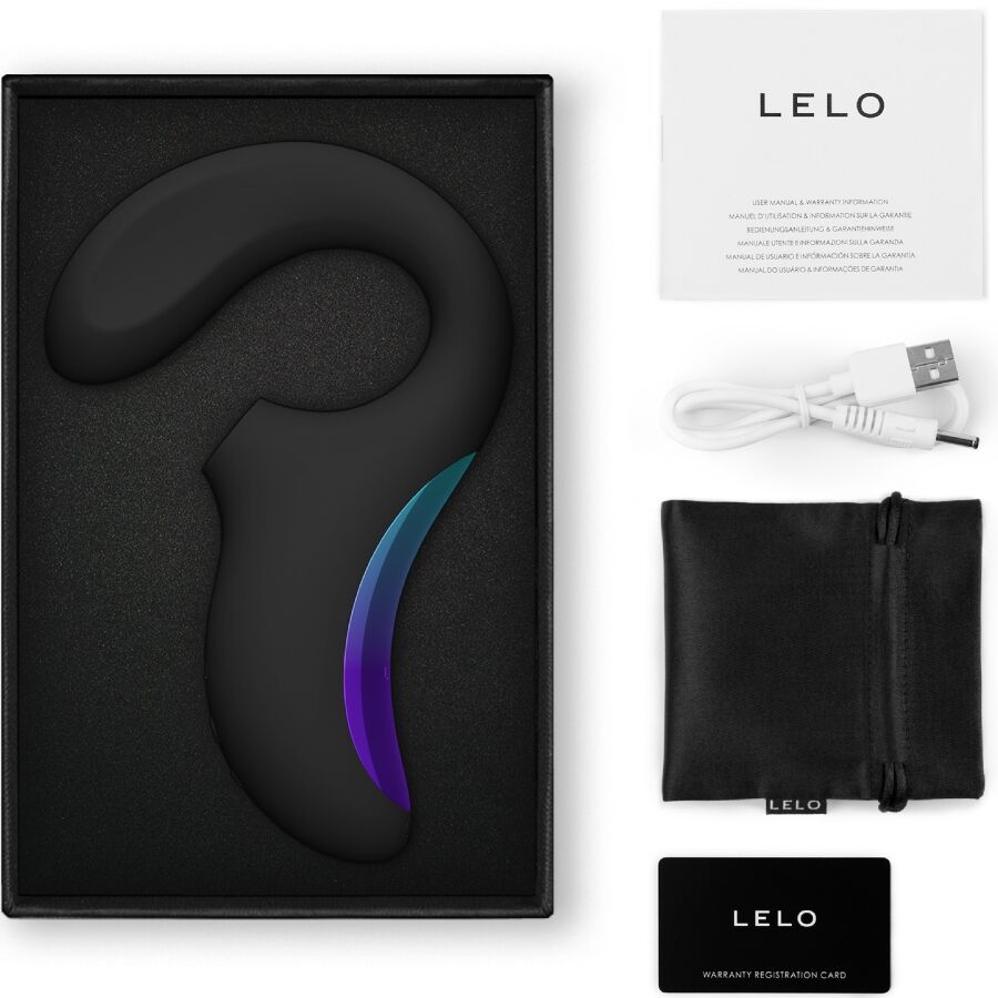 LELO Enigma Wave - Massaggiatore curvo, colore nero - dettaglio