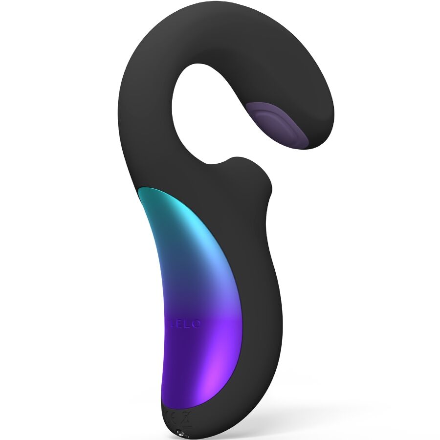 LELO Enigma Double Sonic Point - Massaggiatore curvo, colore nero