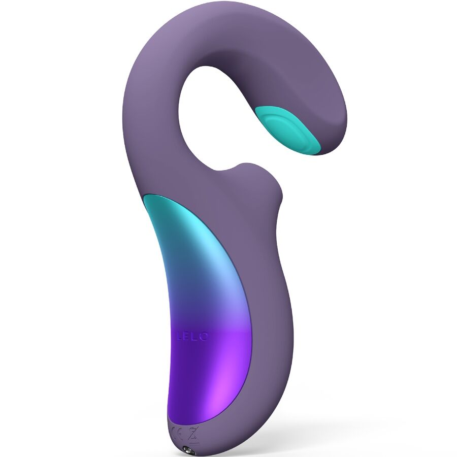LELO Enigma Double Sonic Point - Massaggiatore curvo, colore cyber purple