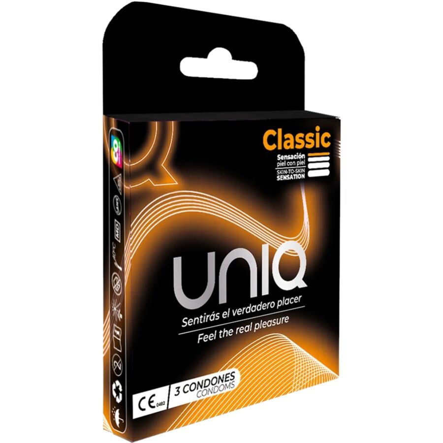 Uniq Senza Lattice Classic 3 pezzi - Preservativi, kit da 3