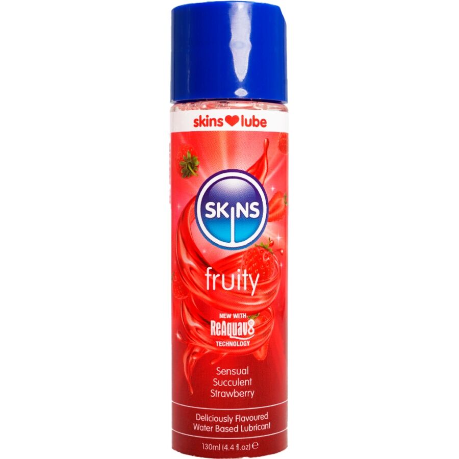 Skins Fruttato 130 ml - Lubrificante, kit da 3, colore fragola