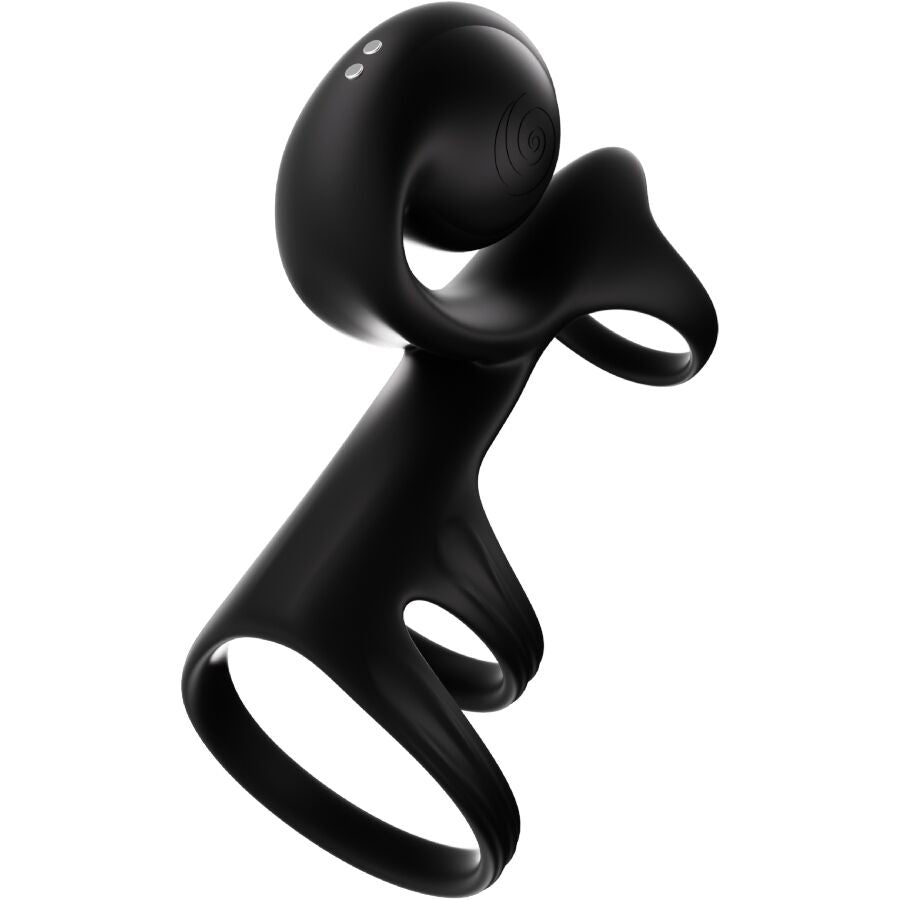 Snail Vibe Jovi Arc Couple Ring - Anello per uomo, colore nero - vista laterale