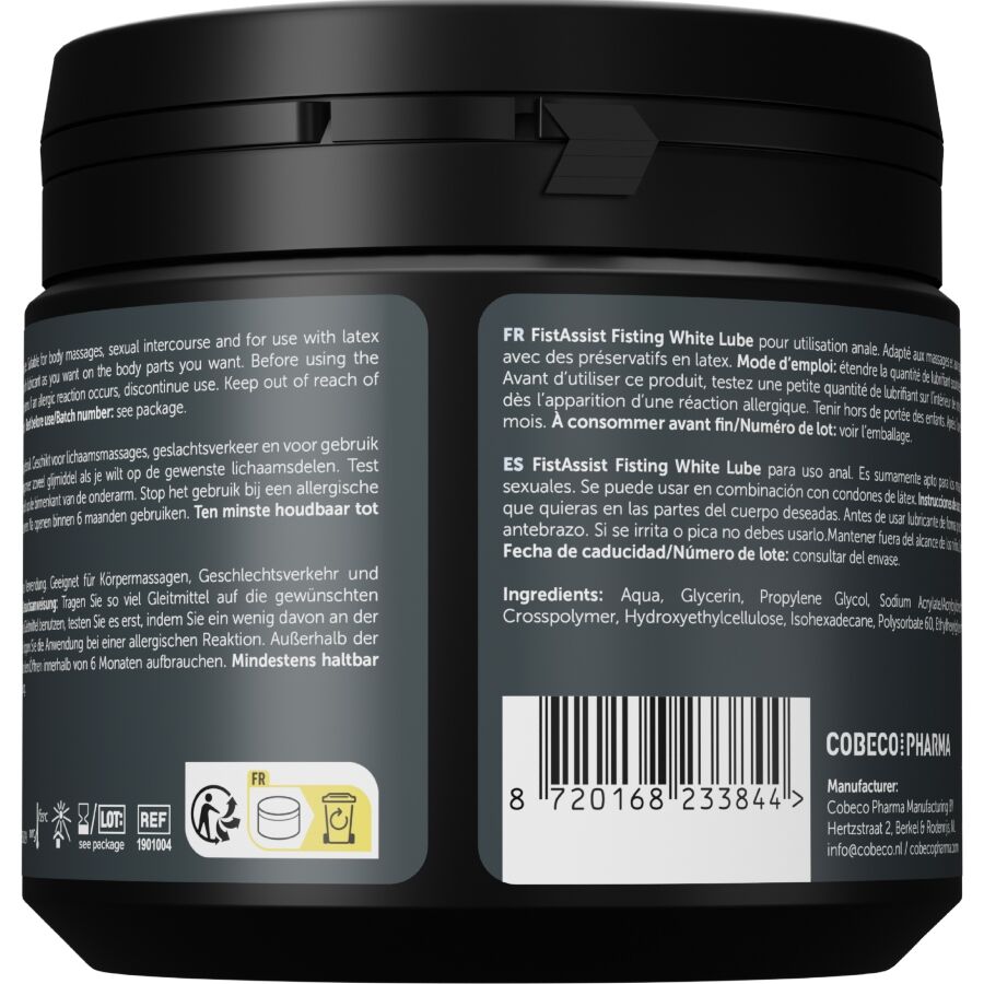 Cobeco Fist Assist Lube 500 ml - Lubrificante, kit da 3 - vista laterale